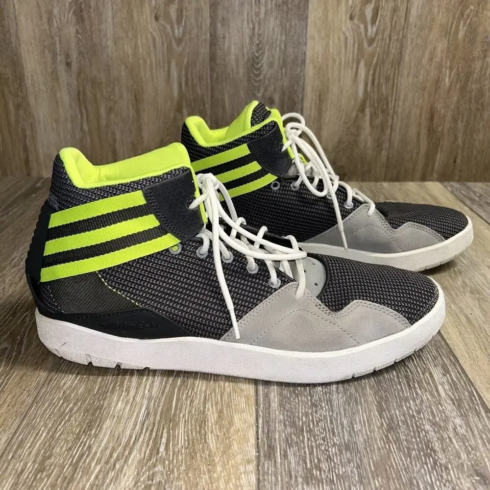 Adidas Crestwood Mid Sneaker Shoes Grey Green White F37228 Mens US Size 12